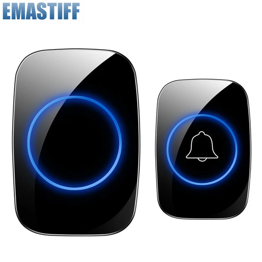 Wireless Doorbell Waterproof Smart Home Door Bell Chime Kit LED Flash Security Alarm Welcome House Melodies