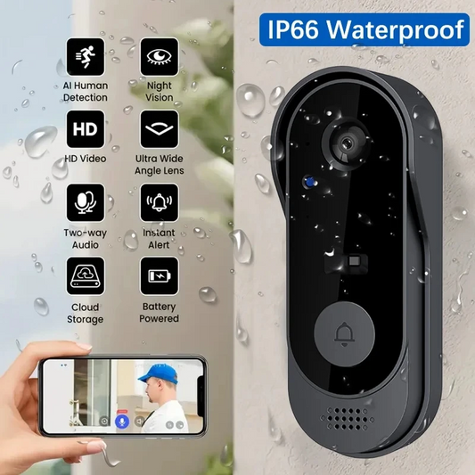 doorbell with wireless camera waterproof